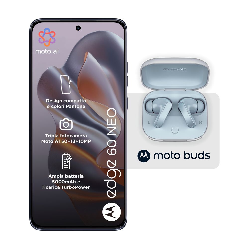 MOTOROLA Edge 60 Neo 256+MotoBuds, 256 GB, Grisaille - PRMG GRADING OOBN - 10%, image number 3