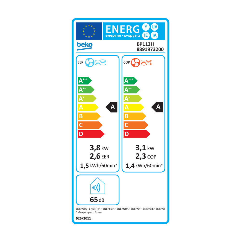 CONDIZIONATORE PORTATILE BEKO BP113H, image number 5