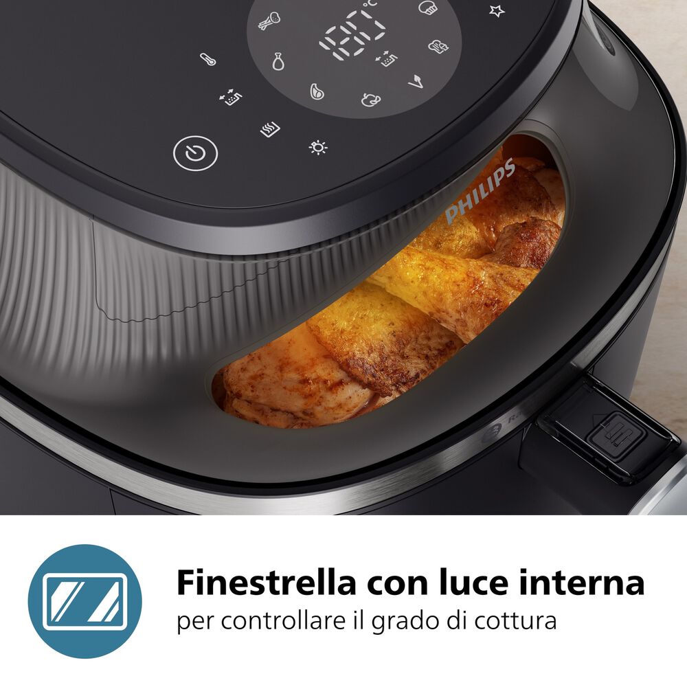 Airfryer Serie 3000 da 4.2L NA322/00 FRIGGITRICE AD ARIA, capacit&agrave; 4,2 l, Max potenza 1400 W, 12 programmi, da 40 &deg;C a 200 &deg;C, Nero/Bronzo - PRMG GRADING OOCN - 15%, image number 10