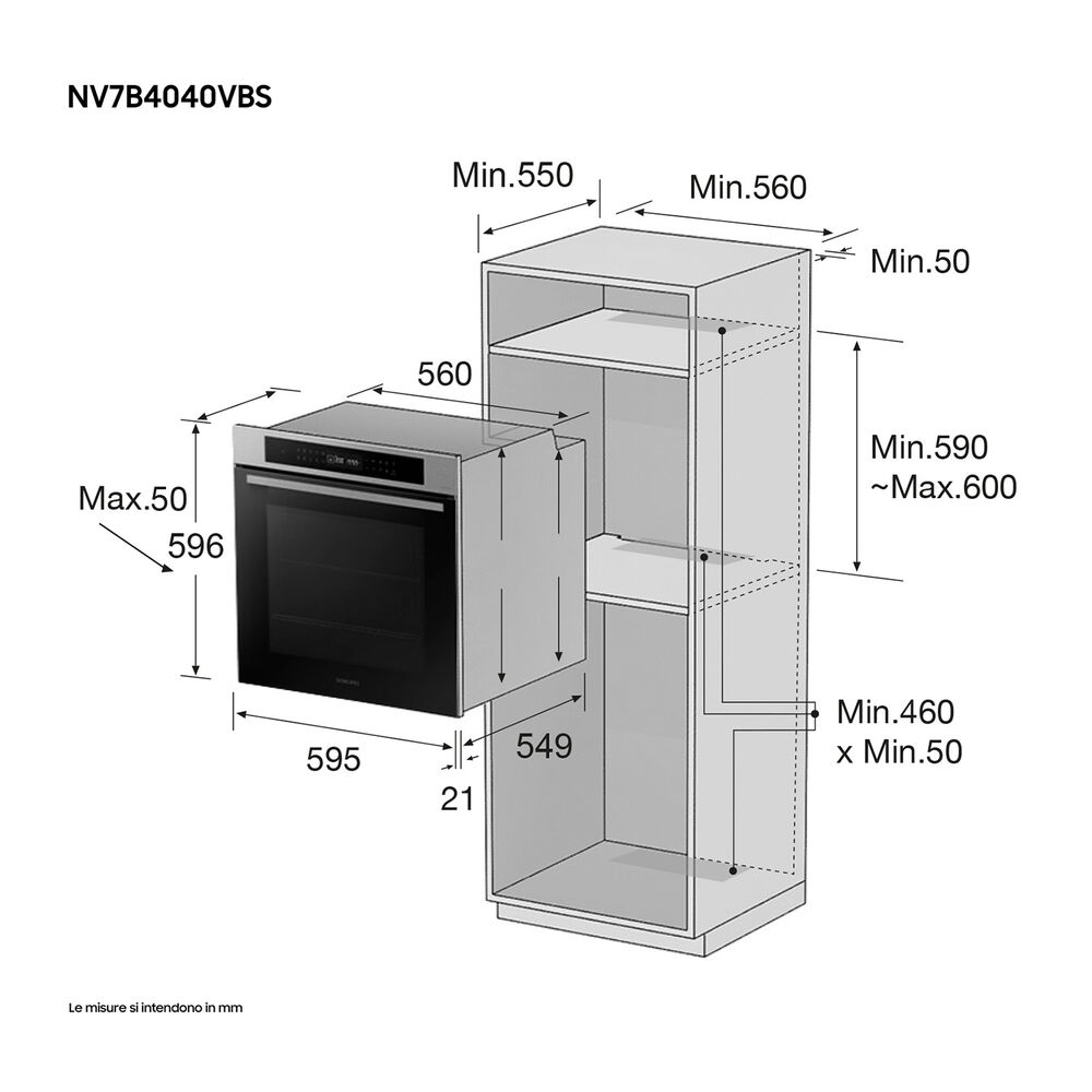 NV7B4040VBS/U5 FORNO INCASSO, classe A+, image number 6