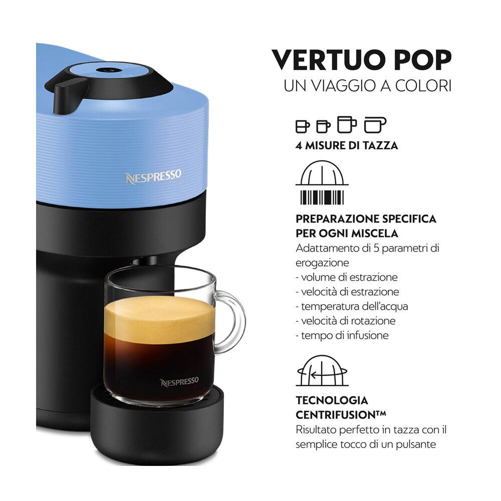 DE LONGHI ENV90.A MACCHINA CAFFÈ CAPSULE, Celeste, image number 6