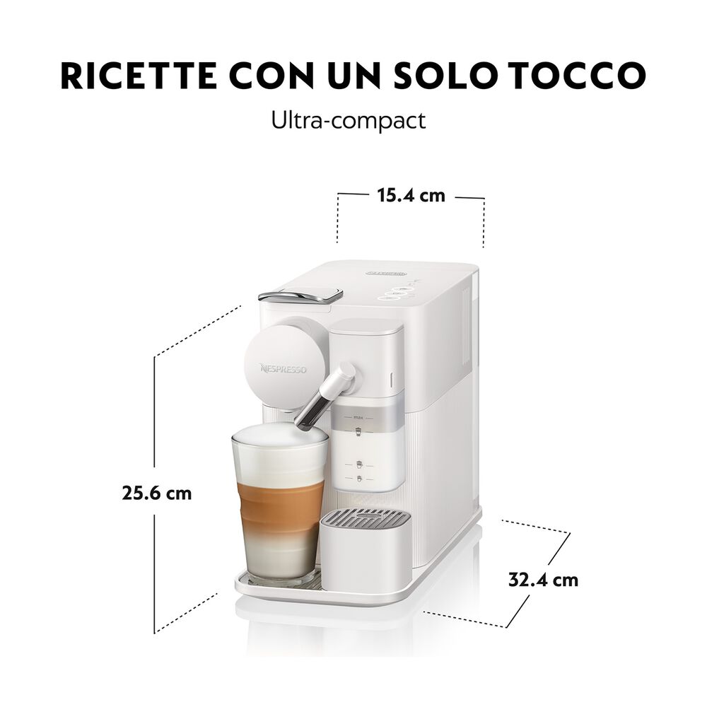 DE LONGHI Lattissima One EN510.W MACCHINA CAFFÈ CAPSULE, Bianco, image number 3