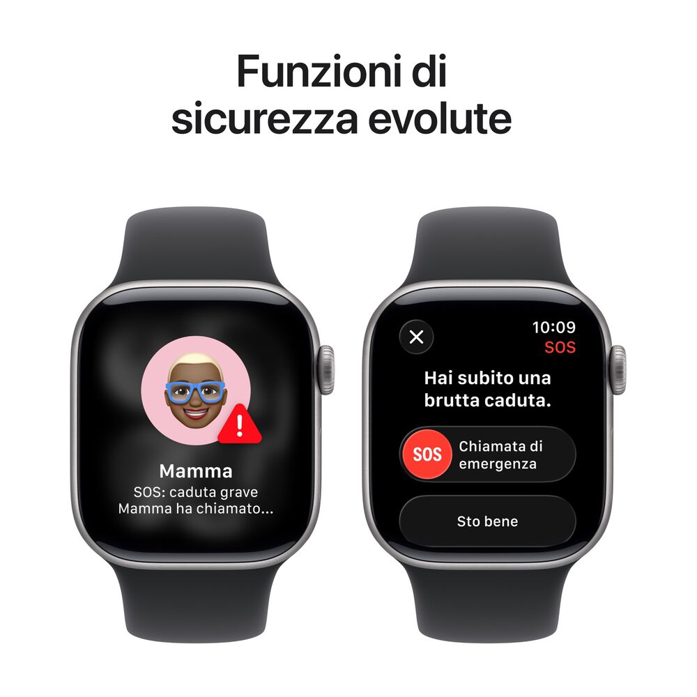 APPLE Watch Series 11 GPS + Cellular, Cassa 42 mm in alluminio grigio siderale con Cinturino Sport nero-S/M - PRMG GRADING ROBN - 10%, image number 5