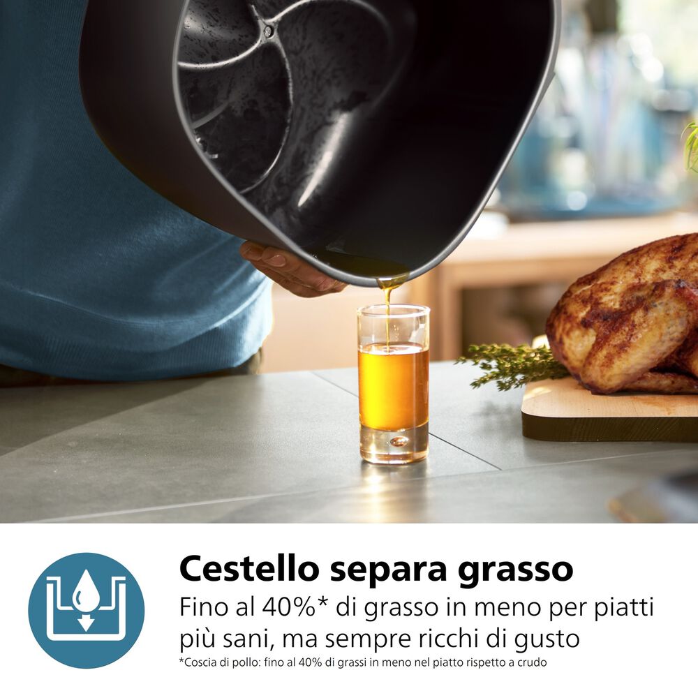 Airfryer Serie 3000 da 4.2L NA322/00 FRIGGITRICE AD ARIA, capacit&agrave; 4,2 l, Max potenza 1400 W, 12 programmi, da 40 &deg;C a 200 &deg;C, Nero/Bronzo - PRMG GRADING OOCN - 15%, image number 11