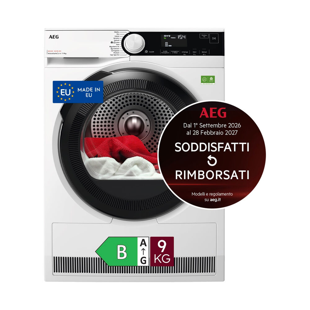 Asciugatrice TR8HDCH9B, a pompa di calore, 9 Kg, profondit&agrave; 63,6 cm, funzione refresh MixDry,&nbsp; Eco, Classe B - PRMG GRADING ROBN - 10%, image number 1