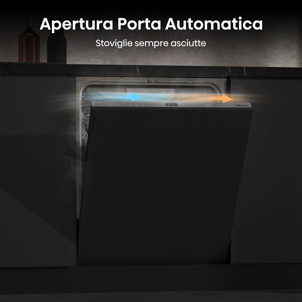 LAVASTOVIGLIE INCASSO Incasso built-in (BI) HV16A, Programmi 8, Dimensioni: L 59,8 cm, A 81,6 cm, P 55,5 cm, Rumorosit&agrave; 43 dB(A), Consumo di acqua 9,5 l, Bianco, Classe A - PRMG GRADING ROBN - 10%, image number 2