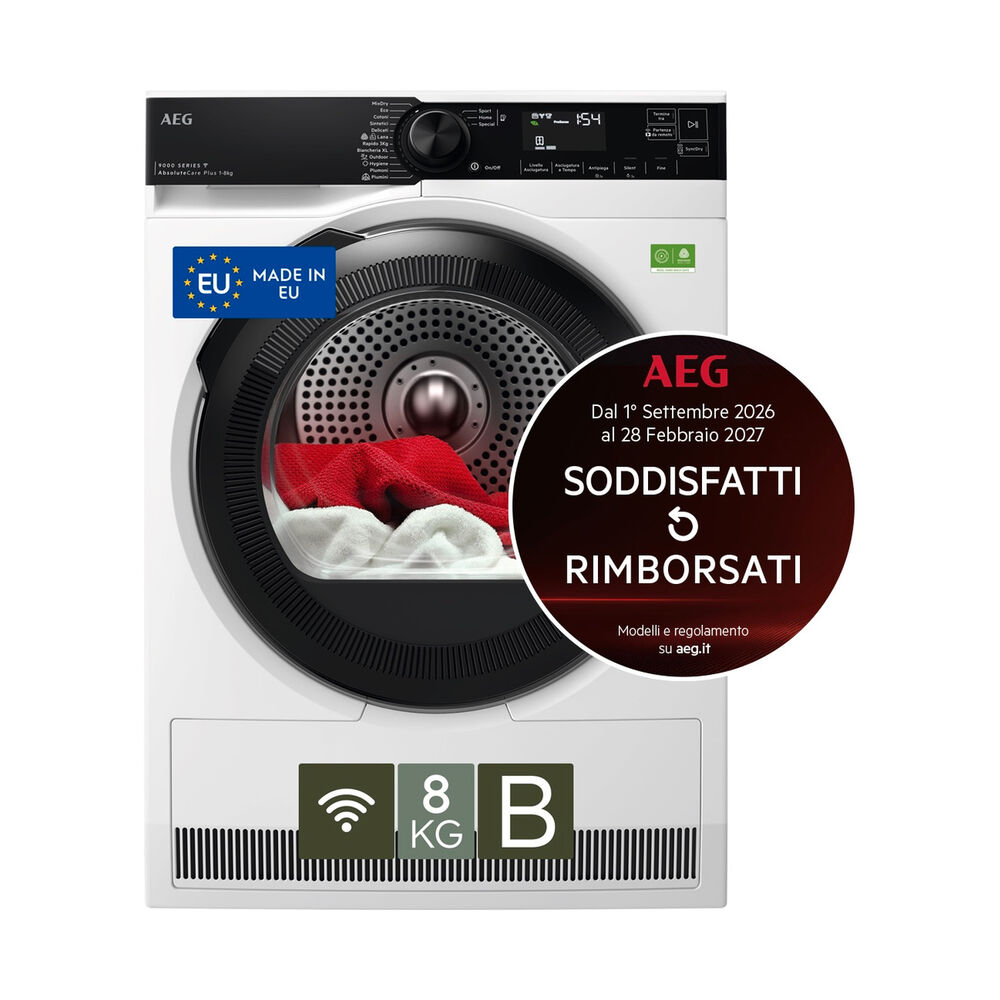 ASCIUGATRICE TR9HH8BY A pompa di calore, 8 kg, profondit&agrave; 63,6 cm, 63 dB(A), Bianco, Classe B - PRMG GRADING ROBN - 10%, image number 1