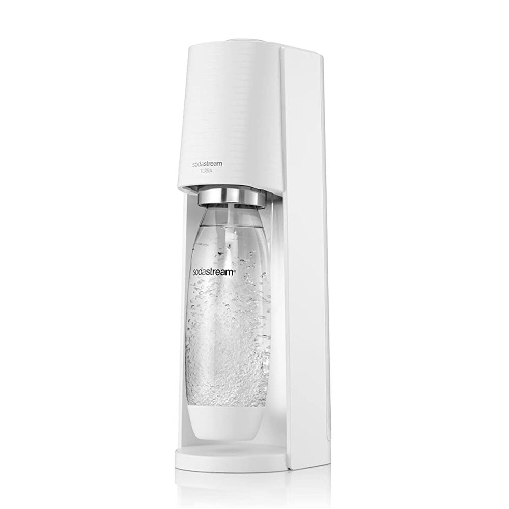 Gasatore SodaStream Crystal Bianco e 3 Bottiglie in Vetro