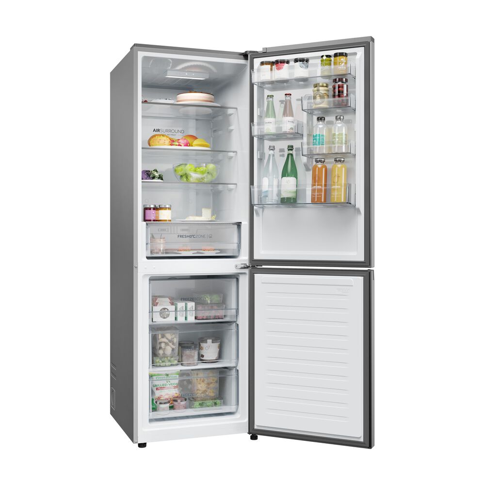 FRIGORIFERO COMBINATO HDPR1618CNPK, Capacit&agrave; netta totale 352 l, Rumorosit&agrave;: 35 dB(A), 4 ripiani, Dimensioni: L 59,5 cm A 185 cm P 66,7 cm, Inox, Classe C - PRMG GRADING ROBN - 10%, image number 2