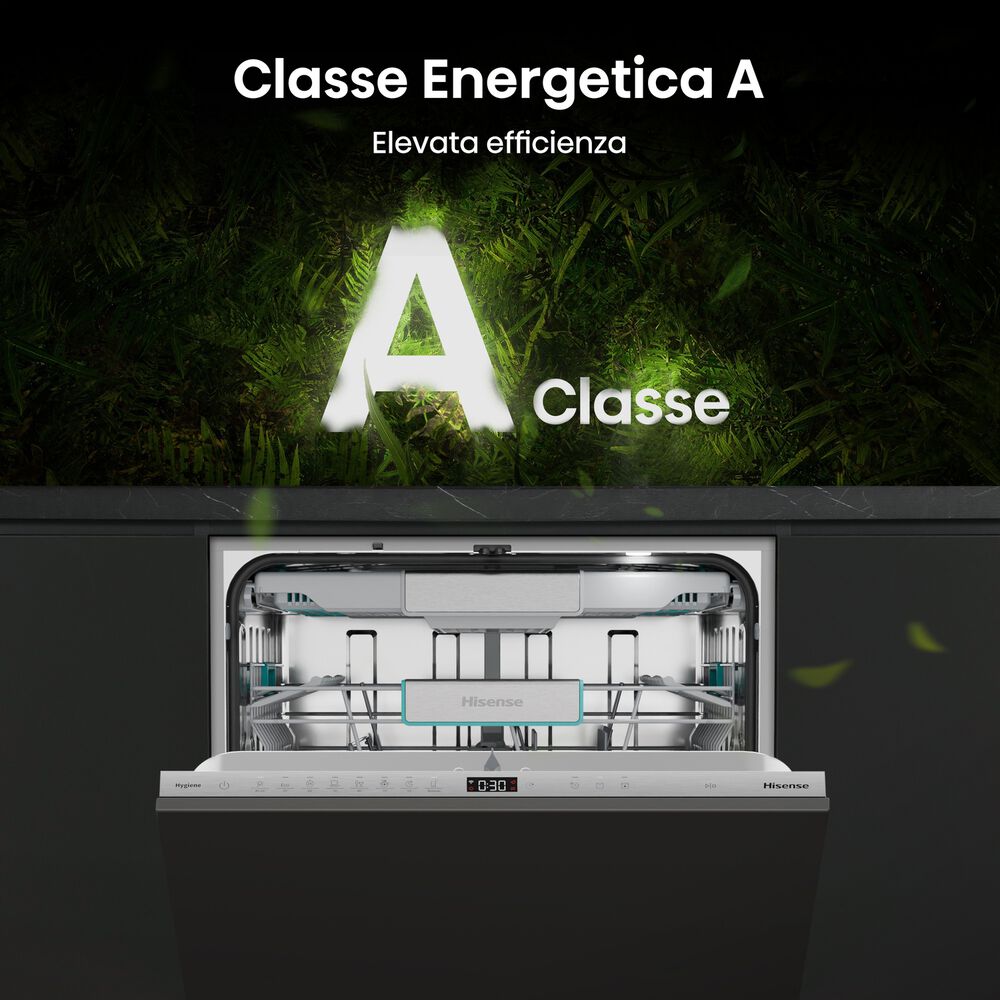 LAVASTOVIGLIE INCASSO Incasso built-in (BI) HISENSE HV693A65AD, Programmi 7, Dimensioni: L 59,5 cm, A 81,6 cm, P 55,5 cm, Rumorosit&agrave; 41 dB(A), Consumo di acqua 9,5 l, Bianco, Classe A  - PRMG GRADING ROAN - 5%, image number 3