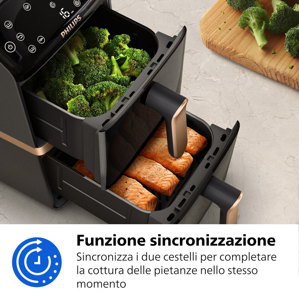 PHILIPS Airfryer Verticale Serie 4000 da 10L NA462/80 FRIGGITRICE AD ARIA, capacit&agrave; 10 l, Max potenza 2750 W, 6 programmi, da 40 &deg;C a 200 &deg;C, Bianco - PRMG GRADING ROCN - 15%, image number 11