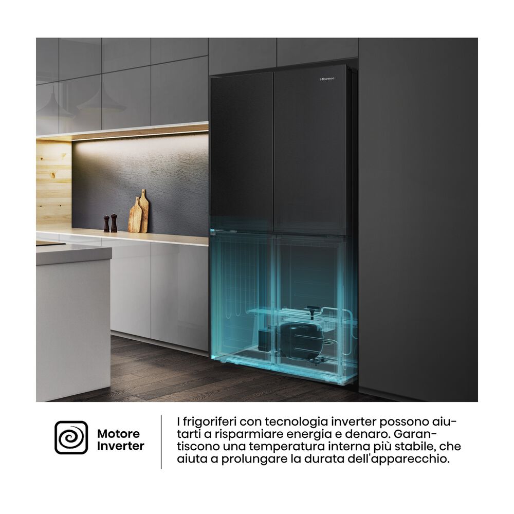 Frigorifero americano RQ5P470SAFE, Sistema Multi Flow: S&igrave;; Sistema raffreddamento frigorifero: No Frost; Sistema raffreddamento congelatore: No Frost, Capacit&agrave; netta totale 483 l, Rumorosit&agrave;: 37 dB(A), Dimensioni: L 79,4 cm A 178,5 cm P 69,8 cm, Black/Inox, Classe E - PRMG GRADING ROCN - 14.99%, image number 14