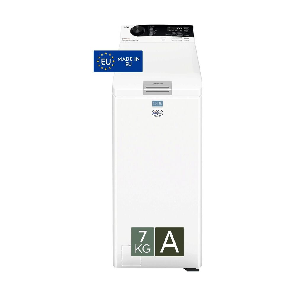 AEG LTR7E37S LAVATRICE CARICA ALTO, Caricamento dall'alto, 7 kg, 11 programmi, Profondit&agrave; 59,9 cm, Giri 1251 rpm, Bianco, livello rumorosit&agrave; centrifuga 79 dB(A), Classe A - PRMG GRADING ROBN - 10%, image number 0