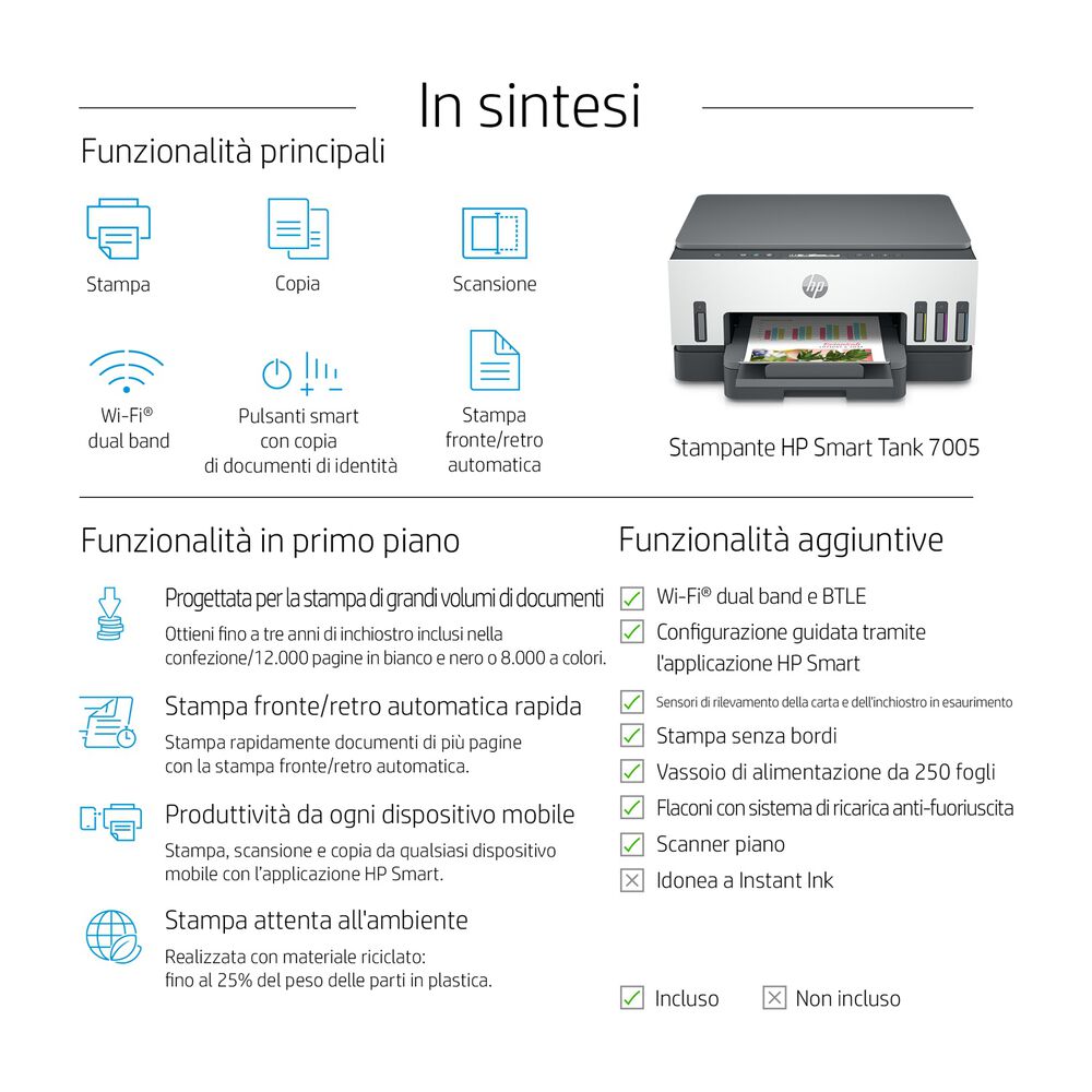 STAMPANTE INKJET SMART TANK 7005, Inkjet, image number 4