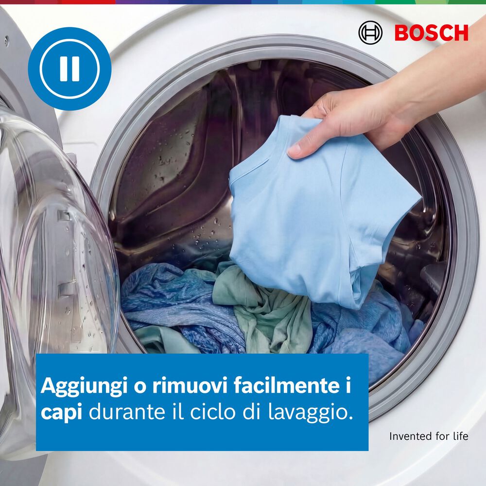 BOSCH WIW24342EU LAVATRICE INCASSO, Caricamento frontale, 8 kg, 10 programmi, Profondit&agrave; 54,4 cm, Giri 1200 rpm, Bianco, livello rumorosit&agrave; centrifuga 66 dB(A), Classe C - PRMG GRADING ROCN - 14.99%, image number 9