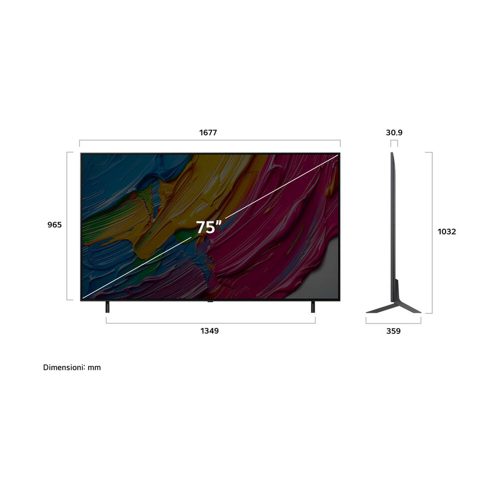 QNED AI 75QNED80A6A TV QNED, SMART TV, 75 ", QNED, Processore a7 Gen8 4K con AI, Charcoal Black, Classe D - PRMG GRADING OOBN - 10%, image number 22