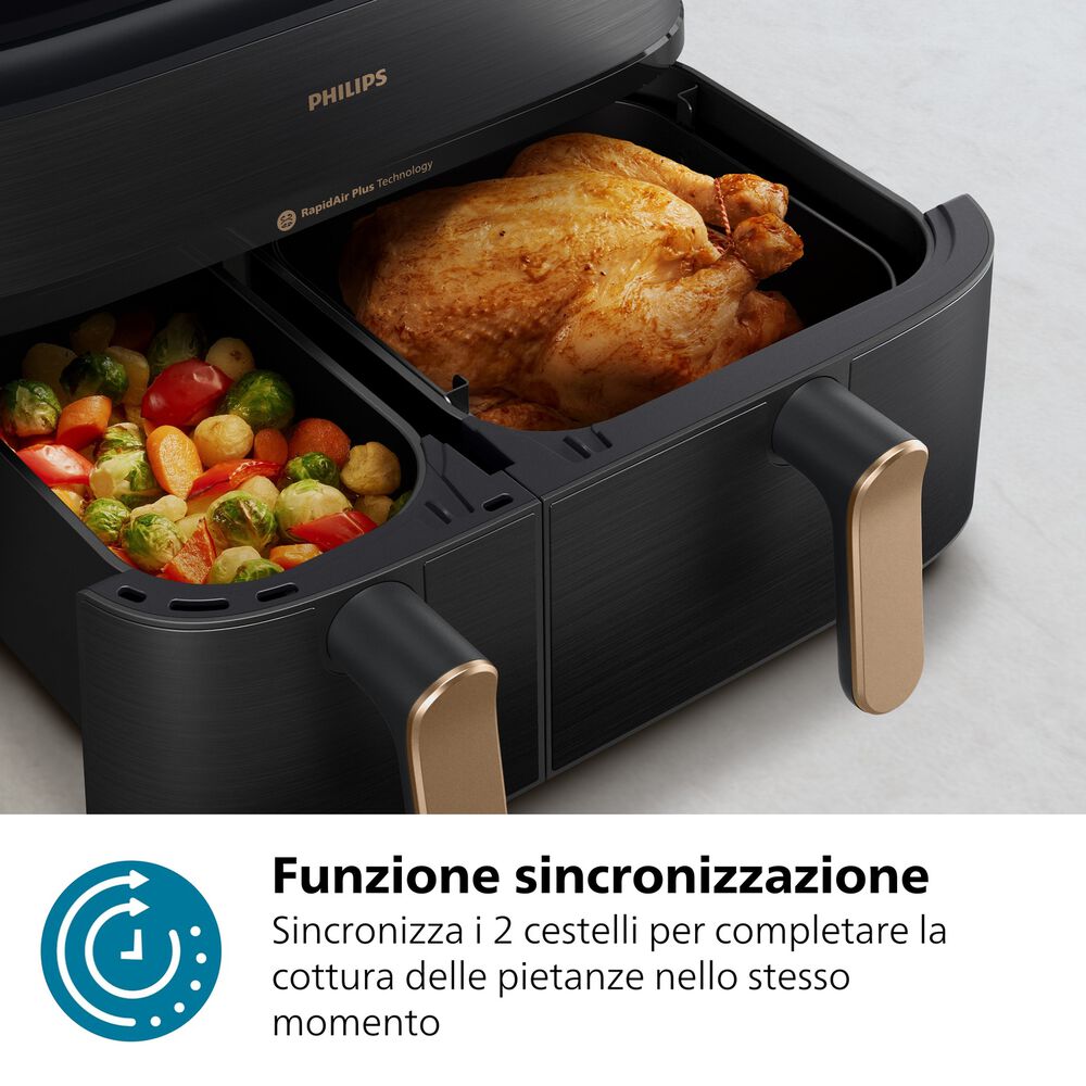 Airfryer Serie 5000 da 9L cottura vapore NA552/00, image number 10