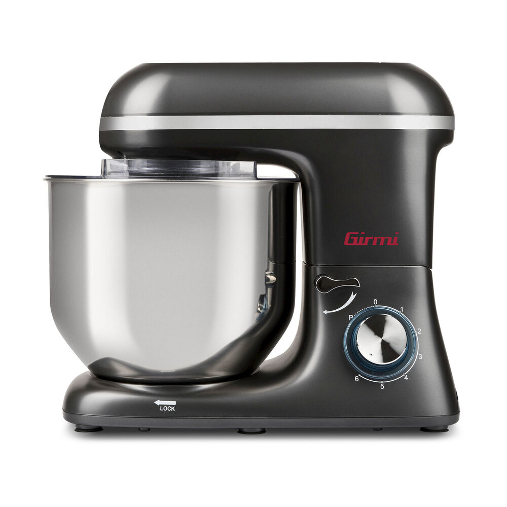  IMPASTATRICE PLANETARIA GIRMI GASTRONOMO 8L, capacit&agrave; della ciotola 8 l, 1800 W, Grigio Antracite, image number 1