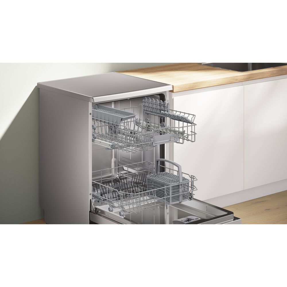 LAVASTOVIGLIE Libera installazione (FS) BOSCH SMS2HTI06E, Programmi 5, Dimensioni: L 60 cm, A 84,5 cm, P 60 cm, Rumorosit&agrave; 46 dB(A), Consumo di acqua 9 l, Acciaio spazzolato anti-impronta, Classe C - PRMG GRADING ROCN - 14.99%, image number 5