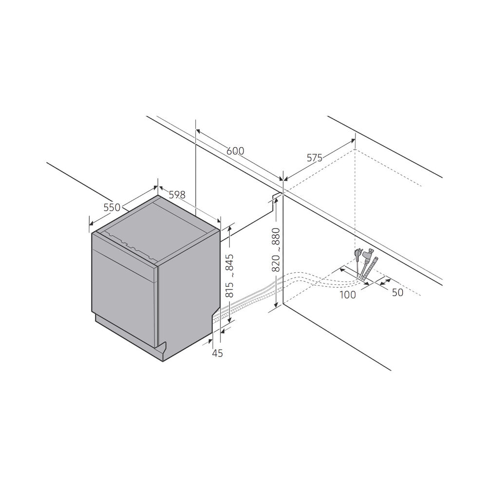 LAVASTOVIGLIE INCASSO Incasso built-in (BI) SAMSUNG DW60CG530B00ET, Programmi 7, Dimensioni: L 59,8 cm, A 81,5 cm, P 55 cm, Rumorosit&agrave; 44 dB(A), Consumo di acqua 10,5 l, Inox, Classe D  - PRMG GRADING ROAN - 5%, image number 5