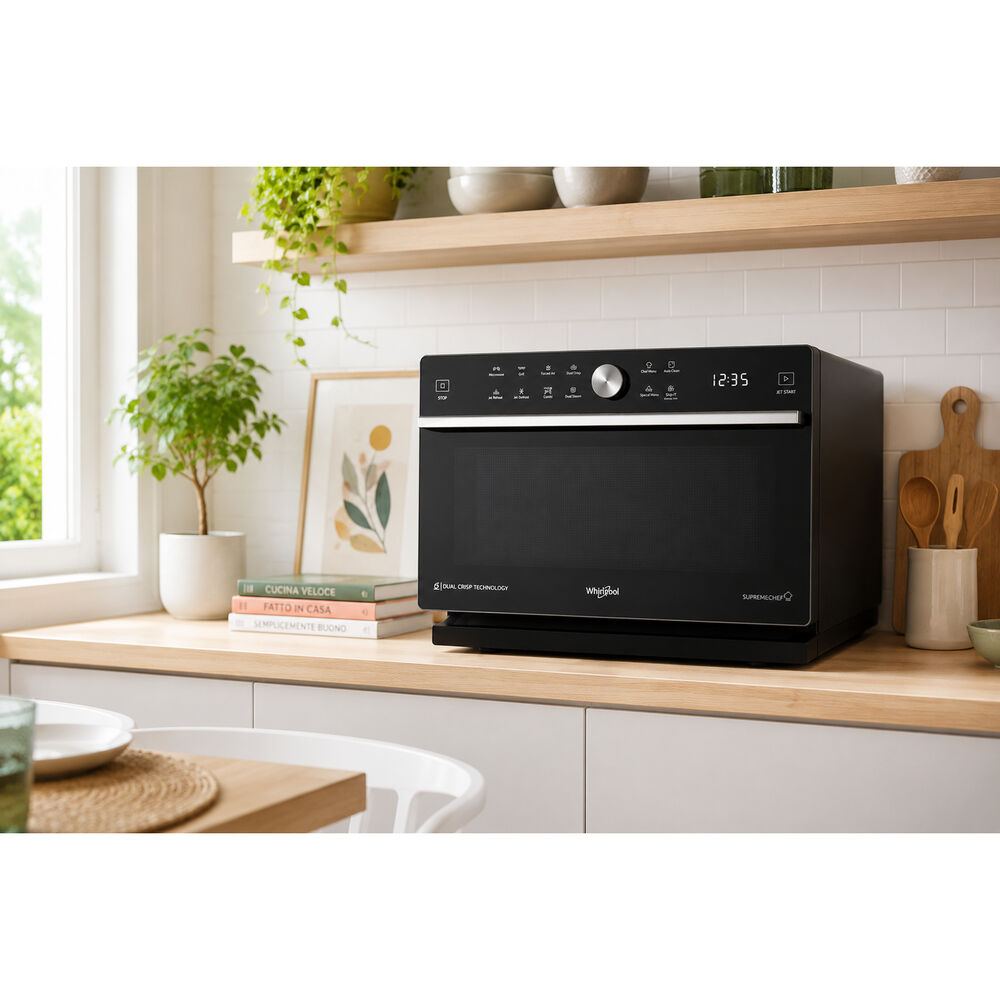 MICROONDE COMBINATO WHIRLPOOL MWSC 933 SB, capacit&agrave; 33 l, potenza microonde max 900 W, Funzione grill, Potenza grill 1200 W, 7 livelli di potenza, Funzione vapore, Silver Black - PRMG GRADING OOBN - 10%, image number 3