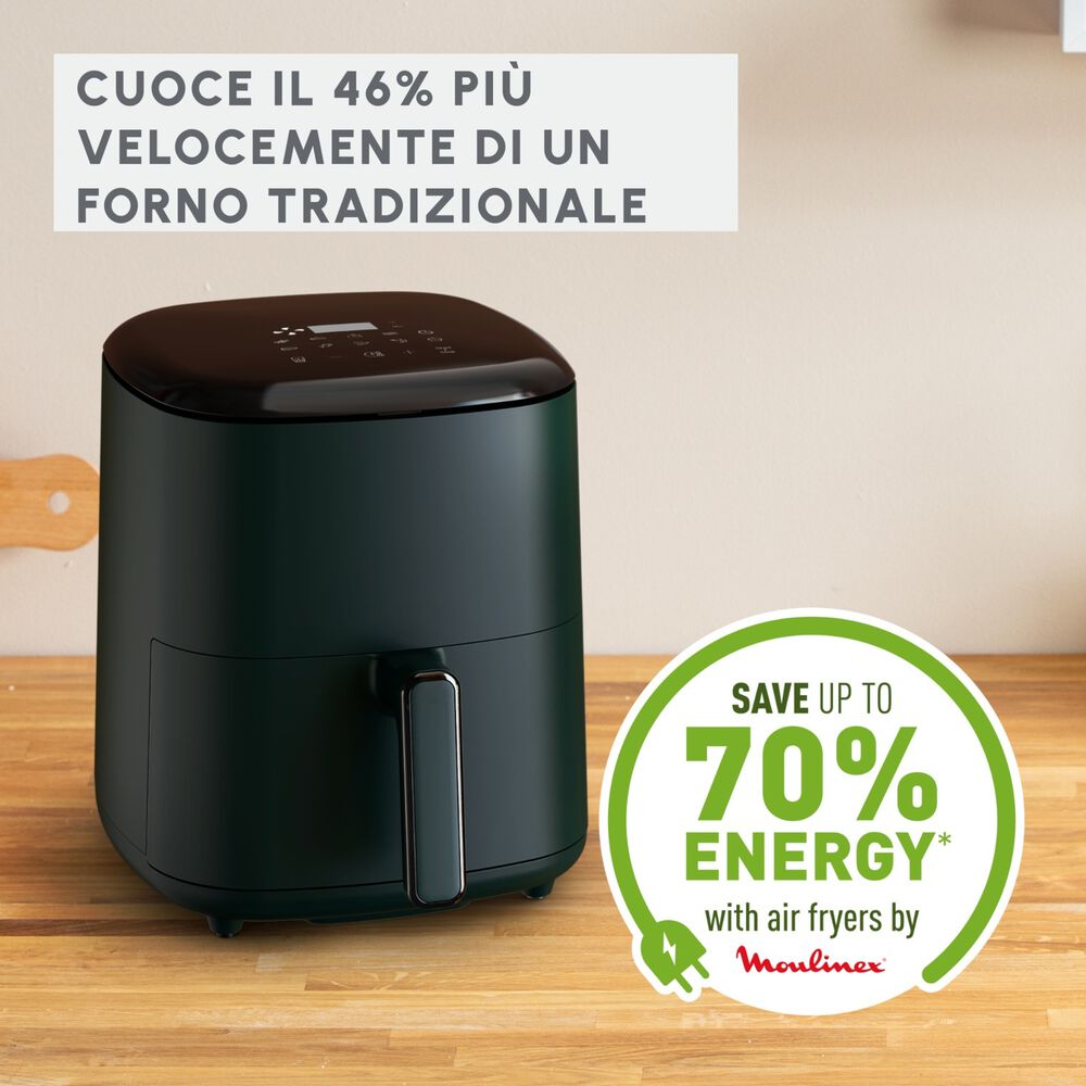 MOULINEX EasyFry Max EZ2453 FRIGGITRICE AD ARIA, capacit&agrave; 5 l, Max potenza 1500 W, Verde scuro - PRMG GRADING OOBN - 10%, image number 3