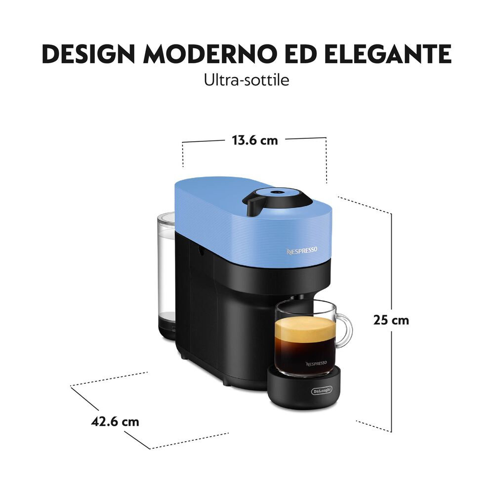 DE LONGHI ENV90.A MACCHINA CAFFÈ CAPSULE, Celeste, image number 12