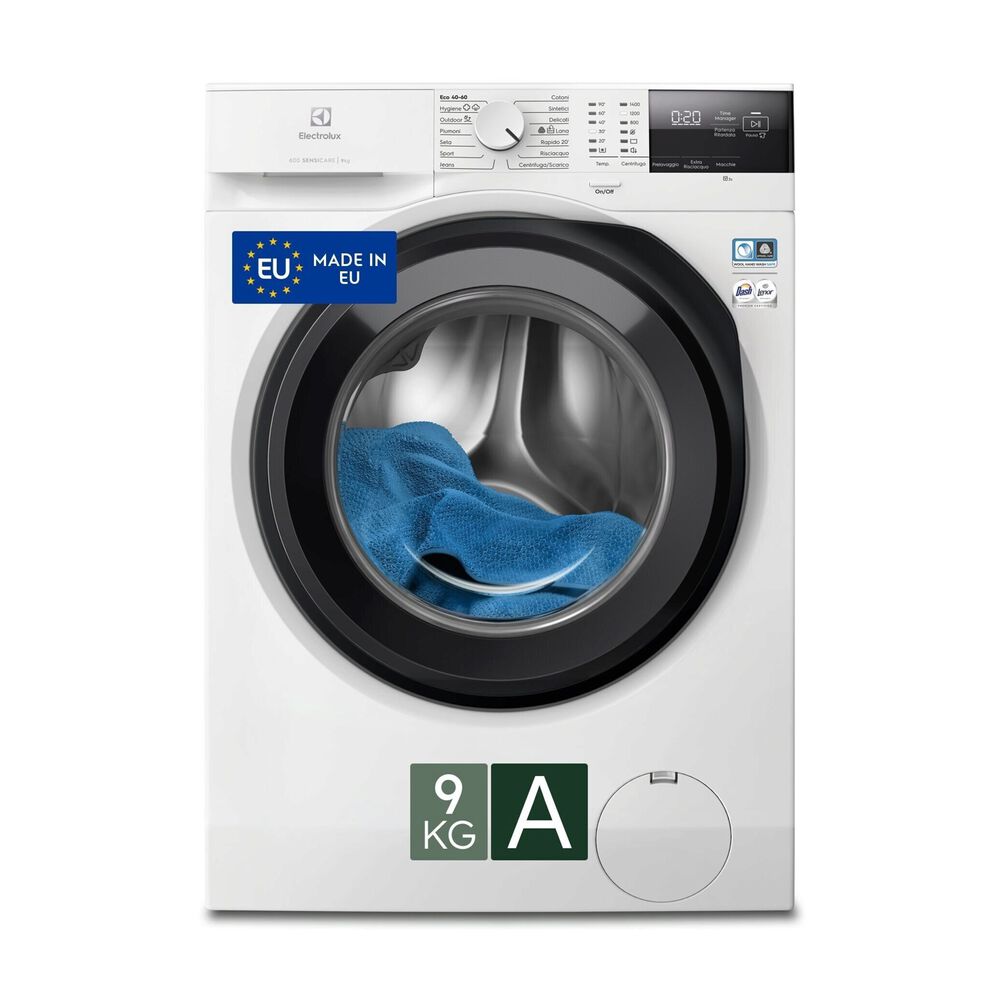 ELECTROLUX EW6FM29G LAVATRICE, Caricamento frontale, 9 kg, 14 programmi, Profondit&agrave; 63,6 cm, Giri 1400 rpm, Bianco, livello rumorosit&agrave; centrifuga 76 dB(A), Classe A - PRMG GRADING ROBN - 10%, image number 0