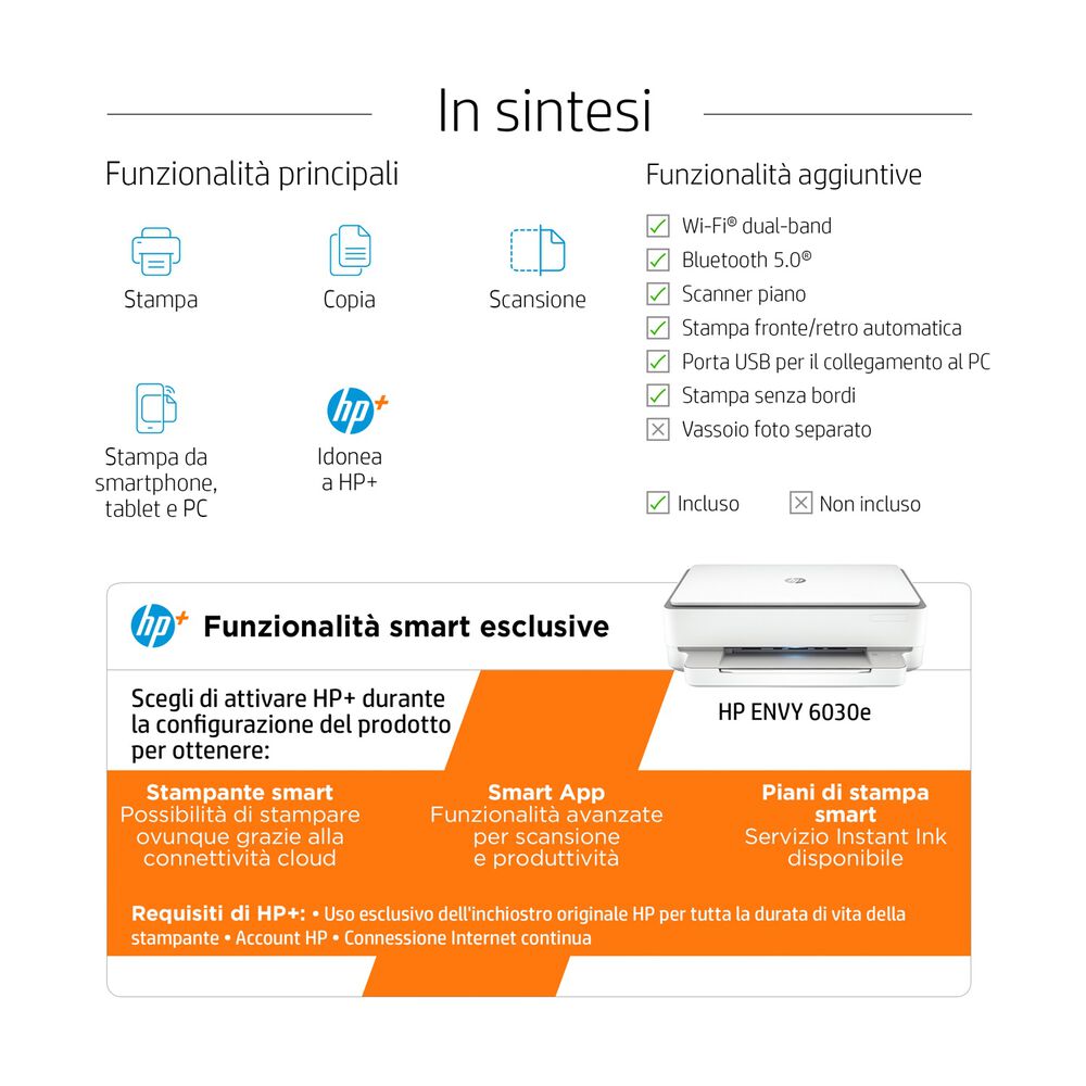 STAMPANTE ENVY 6030e Hp+, Inkjet, image number 5