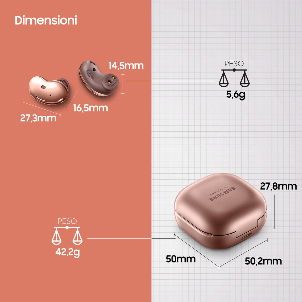 Galaxy Buds Live AURICOLARI WIRELESS, Mystic Bronze, image number 2