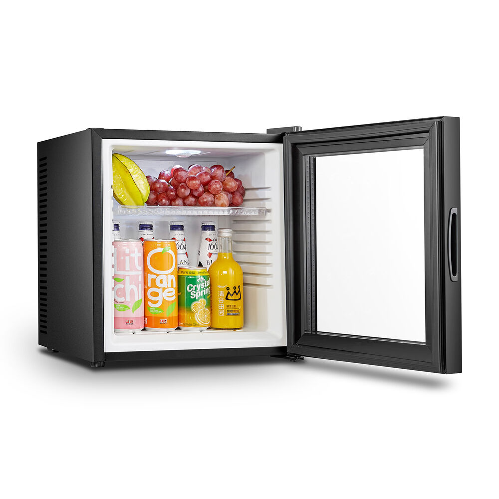 FRIGORIFERO DA TAVOLO MELCHIONI FAMILY ICEBERG GLASS , Capacit&agrave; netta totale 23 l, Rumorosit&agrave;: 20 dB(A), Dimensioni: L 38 cm A 47,5 cm P 38 cm, Nero, Classe E - PRMG GRADING ROCN - 14.99%, image number 0