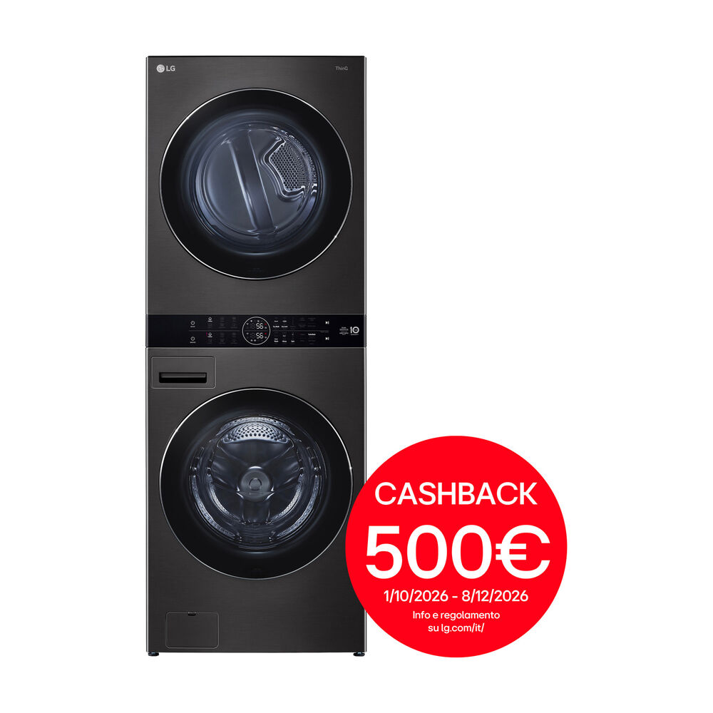WT1716BBF LAVASCIUGA, Caricamento frontale, capacit&agrave; lavaggio 17 kg, capacit&agrave; asciugatura 16 kg, 6 programmi, Profondit&agrave; 77 cm, Giri 1100 rpm, Essence Black Steel, Classe E - PRMG GRADING ROBN - 10%, image number 1