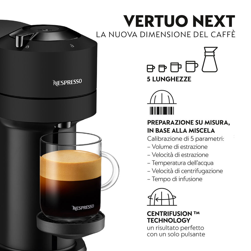 Vertuo Next XN910NK MACCHINA CAFFÈ CAPSULE, nero opaco, image number 1