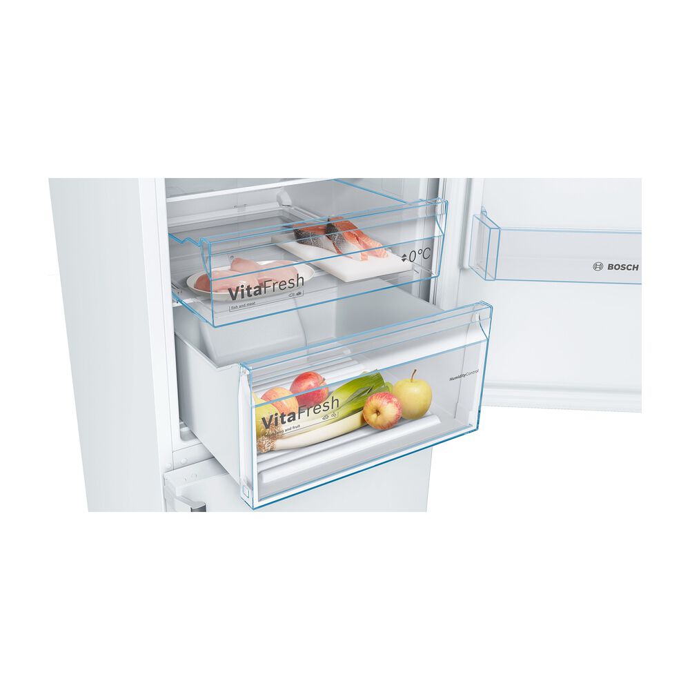 FRIGORIFERO COMBINATO KGN39VWEQ, Capacit&agrave; netta totale 368 l, Rumorosit&agrave;: 39 dB(A), 5 ripiani, Dimensioni: L 60 cm A 203 cm P 70 cm, Bianco, Classe E - PRMG GRADING ROBN - 10%, image number 3