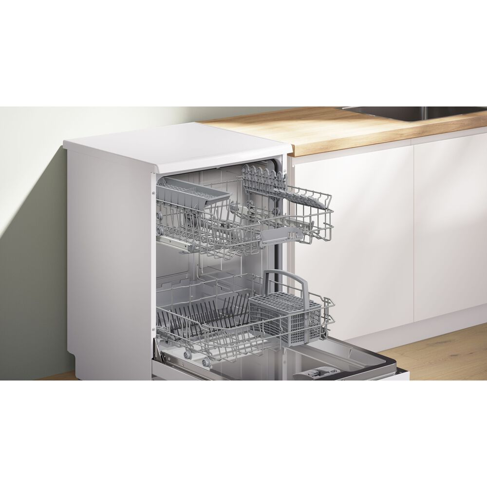 LAVASTOVIGLIE Libera installazione (FS) BOSCH SMS2HTW06E, Programmi 5, Dimensioni: L 60 cm, A 84,5 cm, P 60 cm, Rumorosit&agrave; 46 dB(A), Consumo di acqua 9 l, Bianco, Classe C - PRMG GRADING ROBN - 10%, image number 5