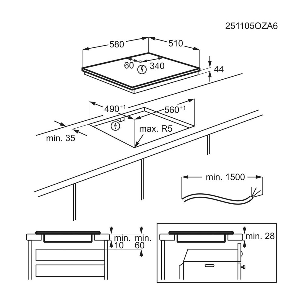 KIS62453I PIANO COTTURA A INDUZIONE, 4 zone di cottura, dimensioni: L 58 cm, P 51 cm, piano in Vetroceramica, Nero - PRMG GRADING ROBN - 10%, image number 7