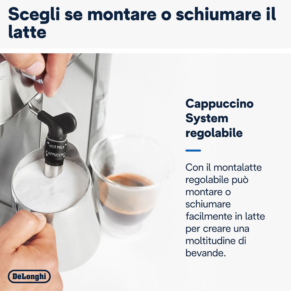 M/CAFFE' ESPRESSO DE LONGHI Dedica EC685.M, 1350 W, Metal, image number 3