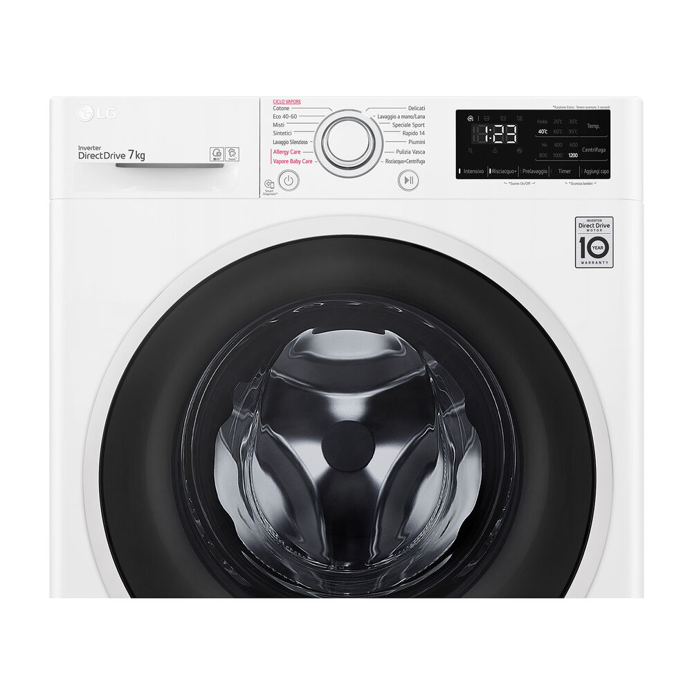 F2WV3S7SHE EAN LAVATRICE SLIM, Caricamento frontale, 7 kg, 47,5 cm, Classe D, image number 2