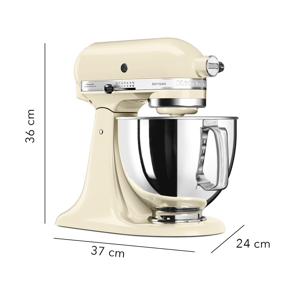  IMPASTATRICE PLANETARIA KITCHENAID 5KSM125PSECU, capacit&agrave; della ciotola 4,8 l, 300 W, Argento medaglia, image number 4