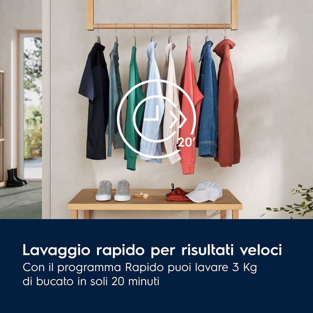 ELECTROLUX EW6FM29G LAVATRICE, Caricamento frontale, 9 kg, 14 programmi, Profondit&agrave; 63,6 cm, Giri 1400 rpm, Bianco, livello rumorosit&agrave; centrifuga 76 dB(A), Classe A - PRMG GRADING ROBN - 10%, image number 13