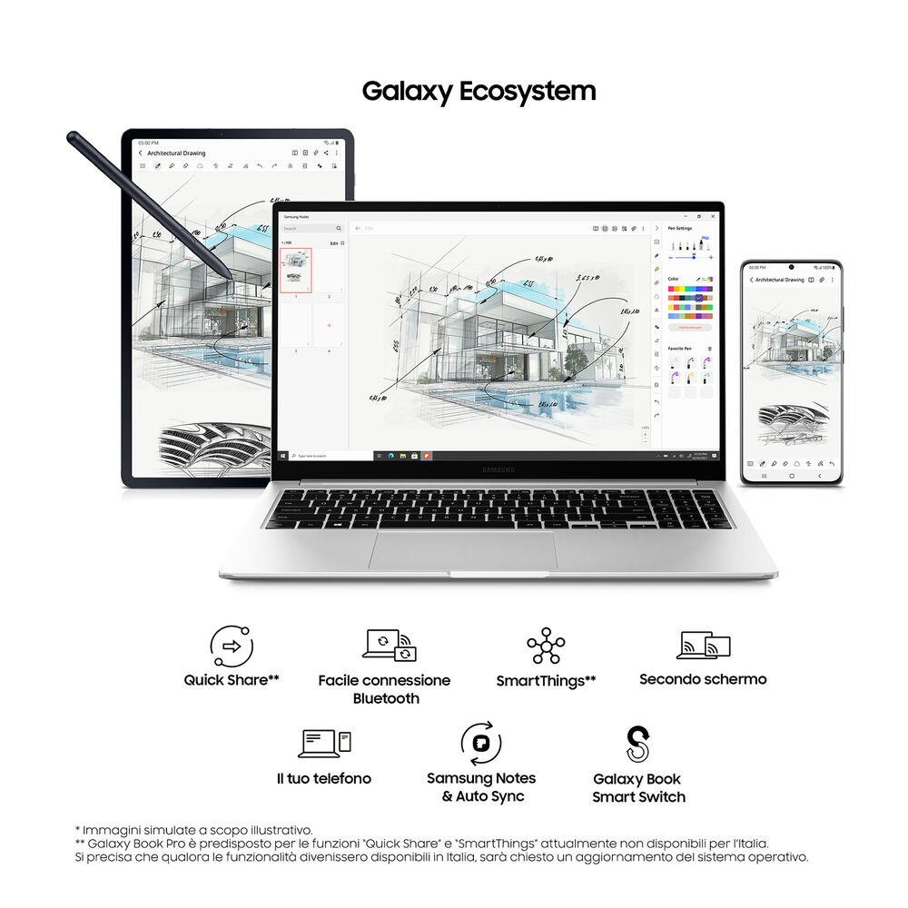 Galaxy Book Pro, 13,3 pollici, processore Intel® Core™ i5, INTEL Iris Xe Graphics, 8 GB, SSD 256 GB, Blue, image number 6