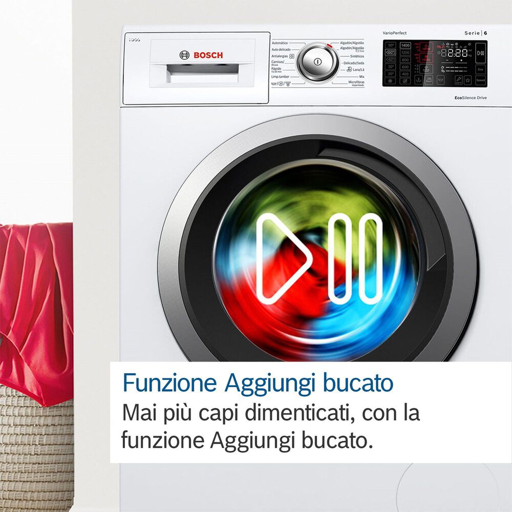 BOSCH WIW24342EU LAVATRICE INCASSO, Caricamento frontale, 8 kg, 10 programmi, Profondit&agrave; 54,4 cm, Giri 1200 rpm, Bianco, livello rumorosit&agrave; centrifuga 66 dB(A), Classe C - PRMG GRADING ROBN - 9.99%, image number 8