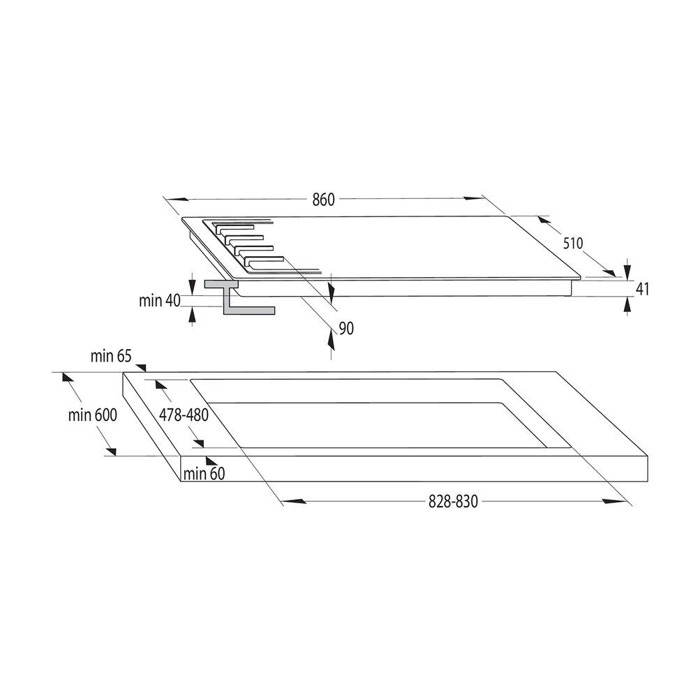  PIANO COTTURA HISENSE GM973XF, Piano cottura Gas, zone cottura 5, image number 7