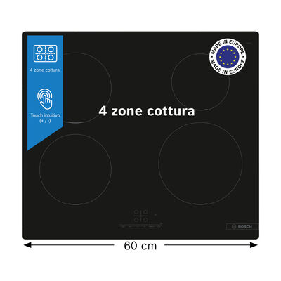  PIANO COTTURA BOSCH PUE611BB5J, zone cottura 4