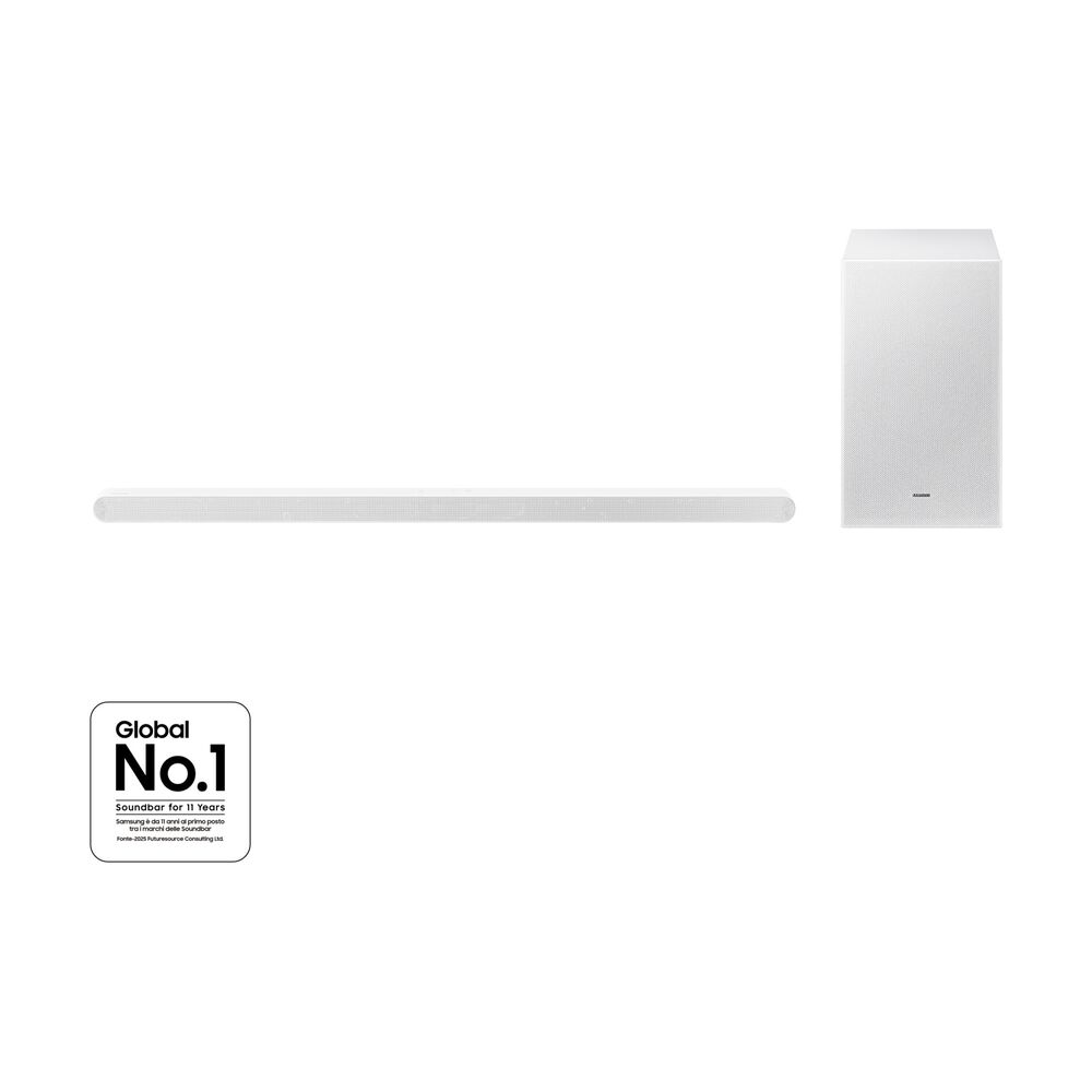 SOUNDBAR + SUBWOOFER SAMSUNG HW-S701D/ZF 3.1 canali, Potenza Max 250 W, Cassa wireless, Bianco - PRMG GRADING OOBN - 10%, image number 1