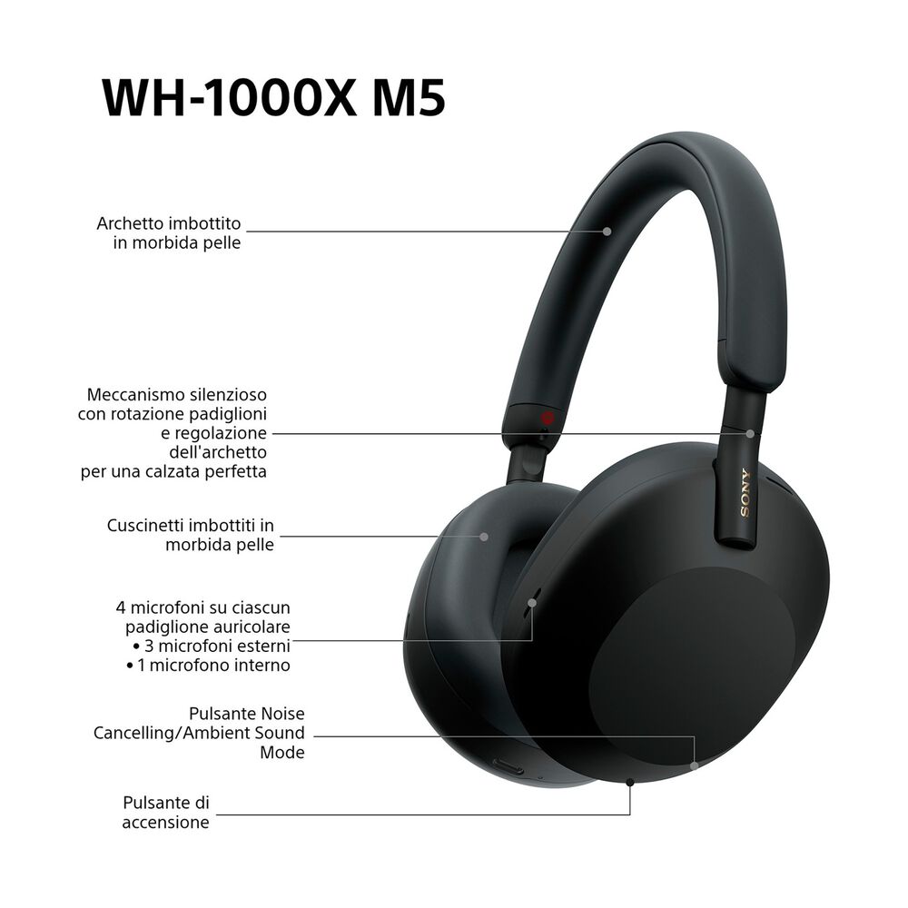 WH1000XM5B CUFFIE WIRELESS, black, image number 19