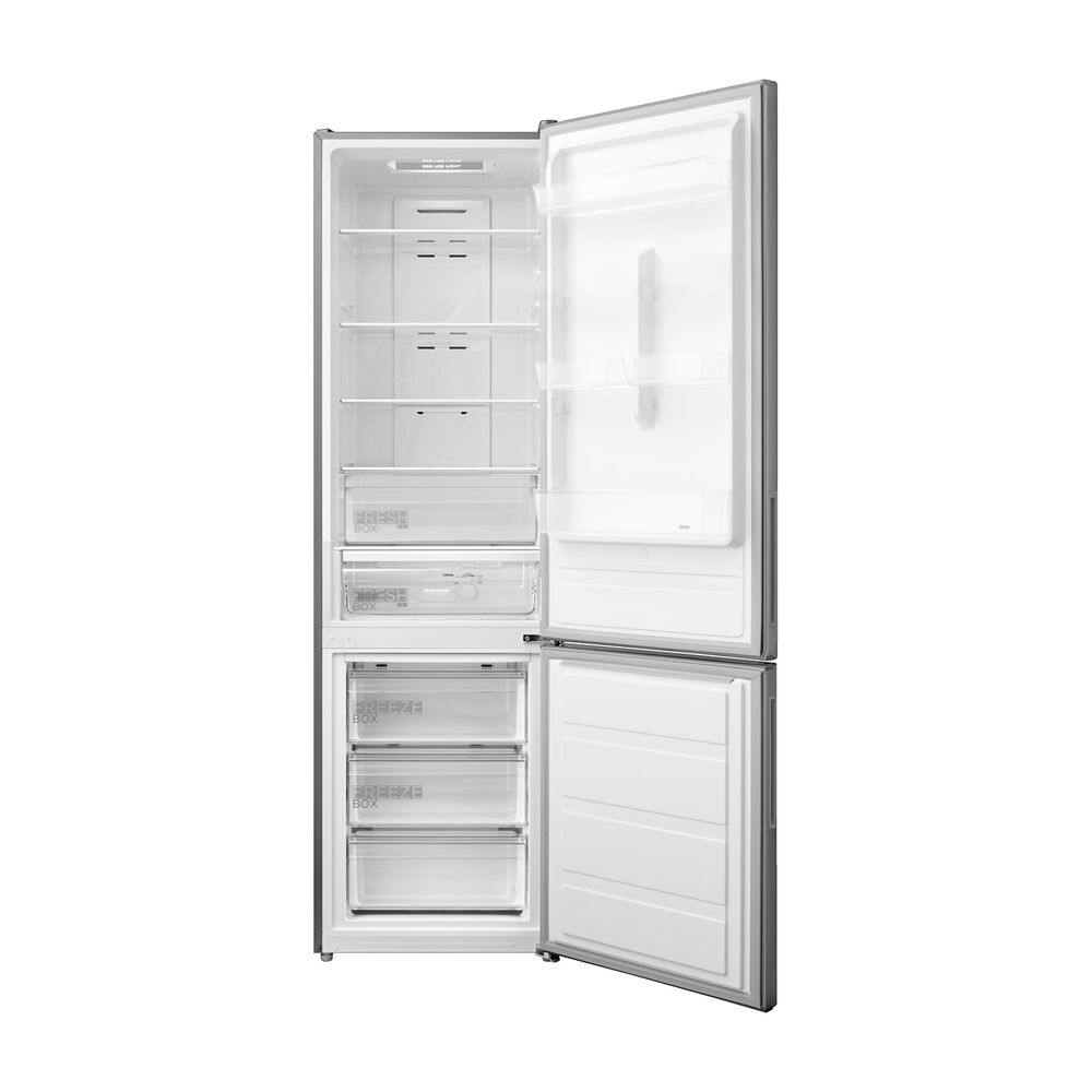 FRIGORIFERO COMBINATO MIDEA MDRB489FGE02OE, Capacit&agrave; netta totale 330 l, Rumorosit&agrave;: 39 dB(A), Dimensioni: L 59,5 cm A 201 cm P 63,5 cm, Inox, Classe E - PRMG GRADING ROBN - 10%, image number 1