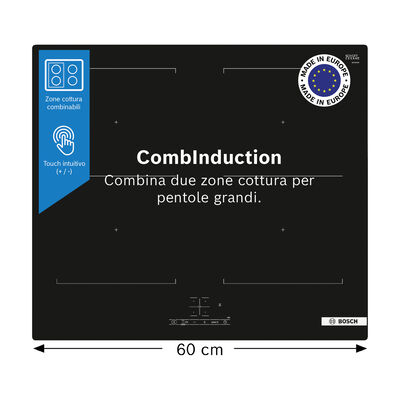  PIANO COTTURA BOSCH PVQ611BB6E, zone cottura 4