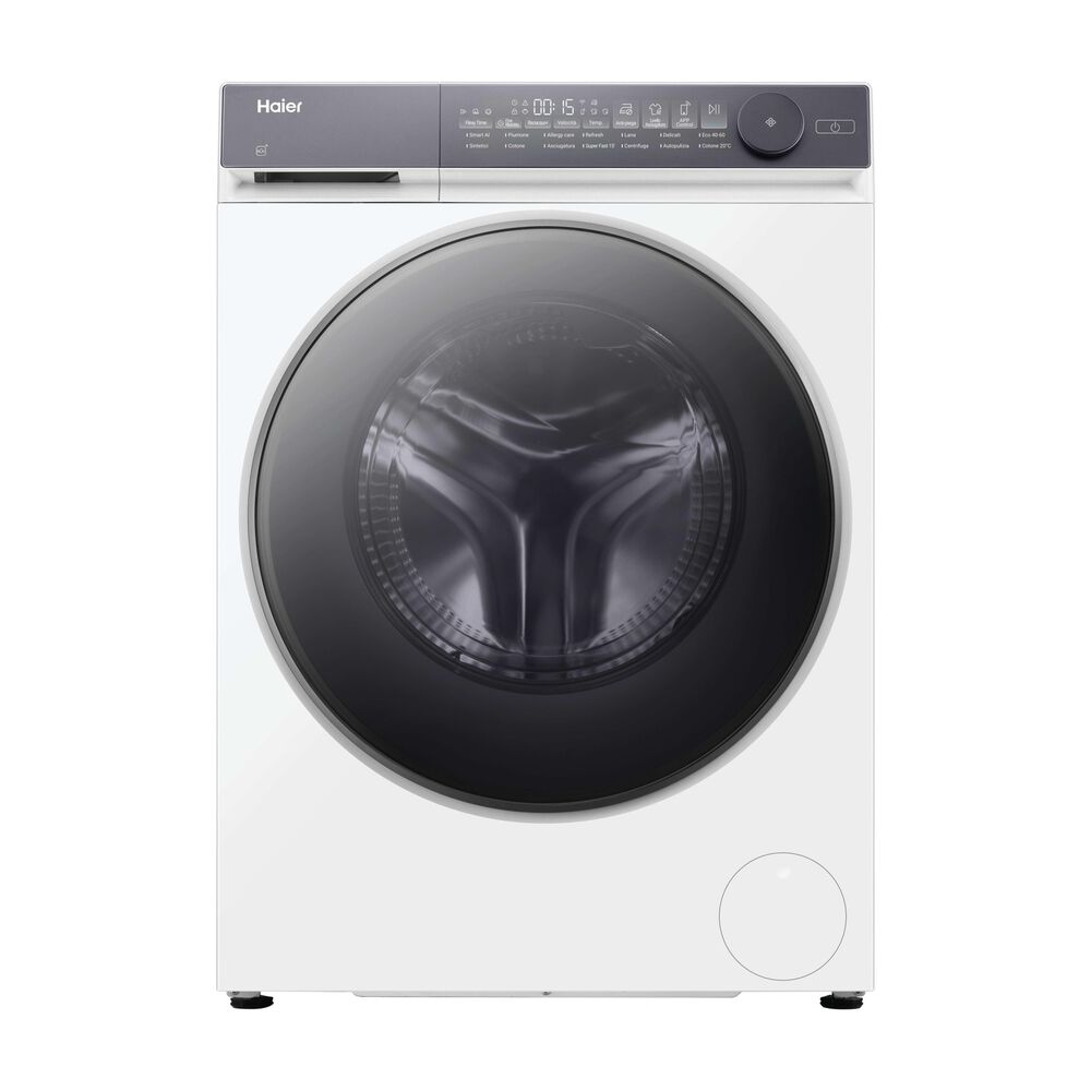 HAIER HWD120-B14367UIT LAVASCIUGA, Caricamento frontale, capacit&agrave; lavaggio 12 kg, capacit&agrave; asciugatura 8 kg, 14 programmi, Profondit&agrave; 67 cm, Giri 1400 rpm, Bianco, Argento, Classe D, Abbonamento DAZN Full 6 mesi incluso - PRMG GRADING ROAN - 4.99%, image number 2