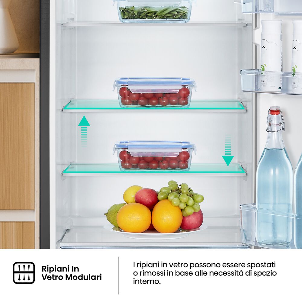 FRIGORIFERO DOPPIA PORTA RT267D4ABE, dimensioni 55 cm x 143.6 cm x 54.2 cm, capacit&agrave; netta totale 206 litri, nero, classe E - PRMG GRADING ROCN - 14.99%, image number 10